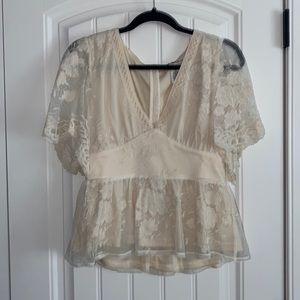 Lacey Cream Blouse